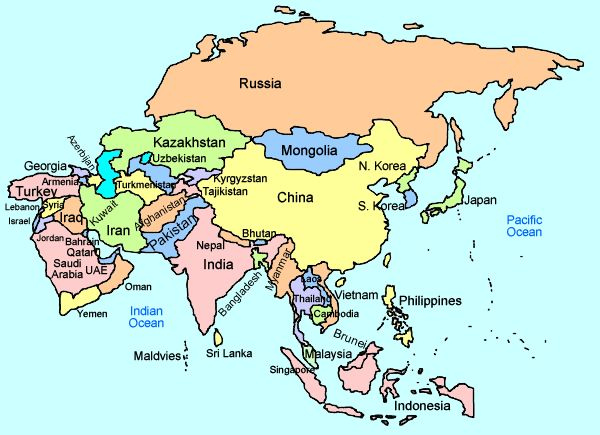 Asia Interactive Map For Kids Click And Learn Asia Map Maps For 