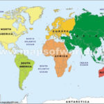 Atlas World Map Print The World Continents Atlas World Map