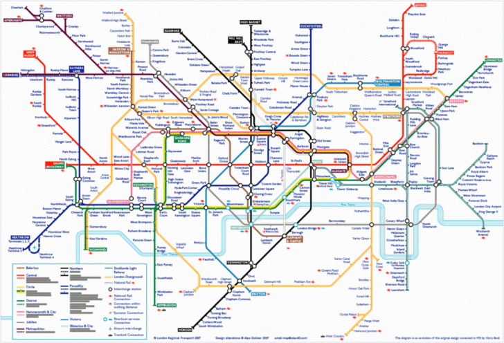 A4 London Tube Map Printable