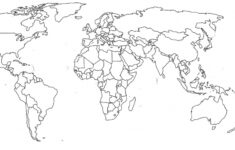 Black And White Printable World Map With Countries Labeled Printable Maps
