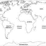 Black And White World Map With Continents Labeled Best Of How To At
