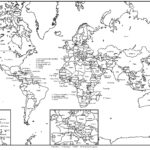 Black And White World Map With Continents Labeled Best Of Printable