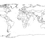 Black And White World Map With Countries With Images World Map