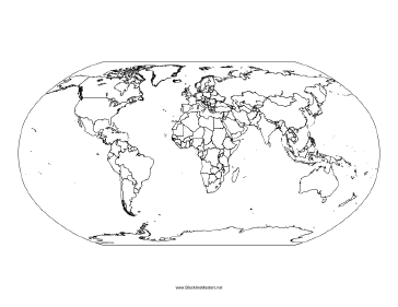 World Map, Blackline Master