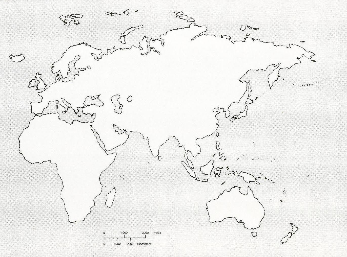 Blank Map Eastern Hemisphere