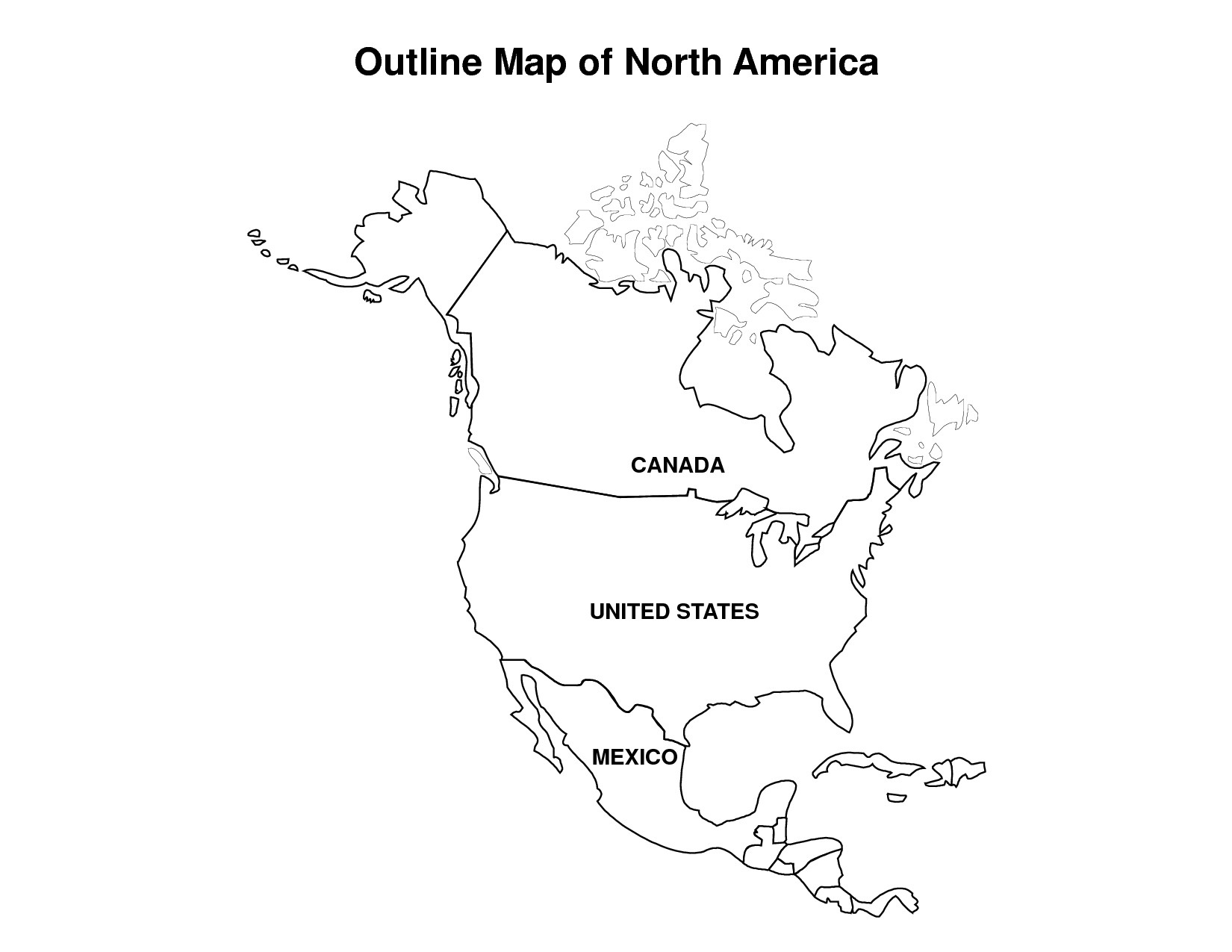 Blank Map Of America Printable