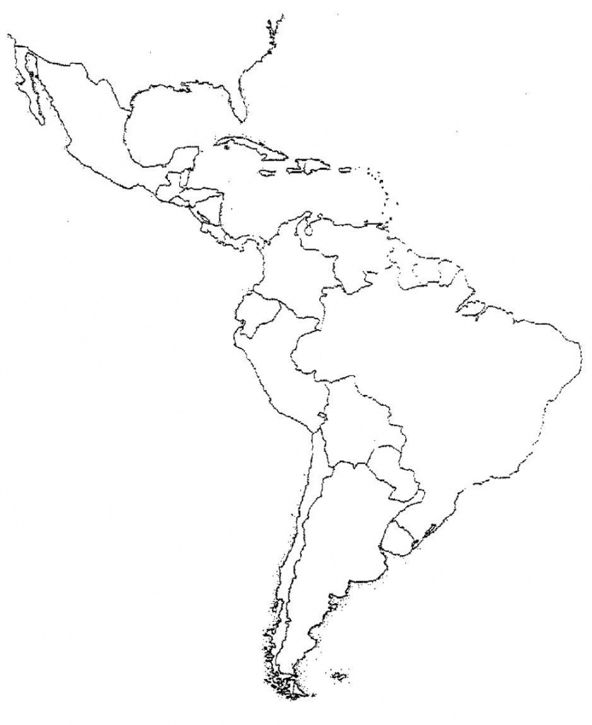 Blank Map Of Central And South America Printable Printable Maps
