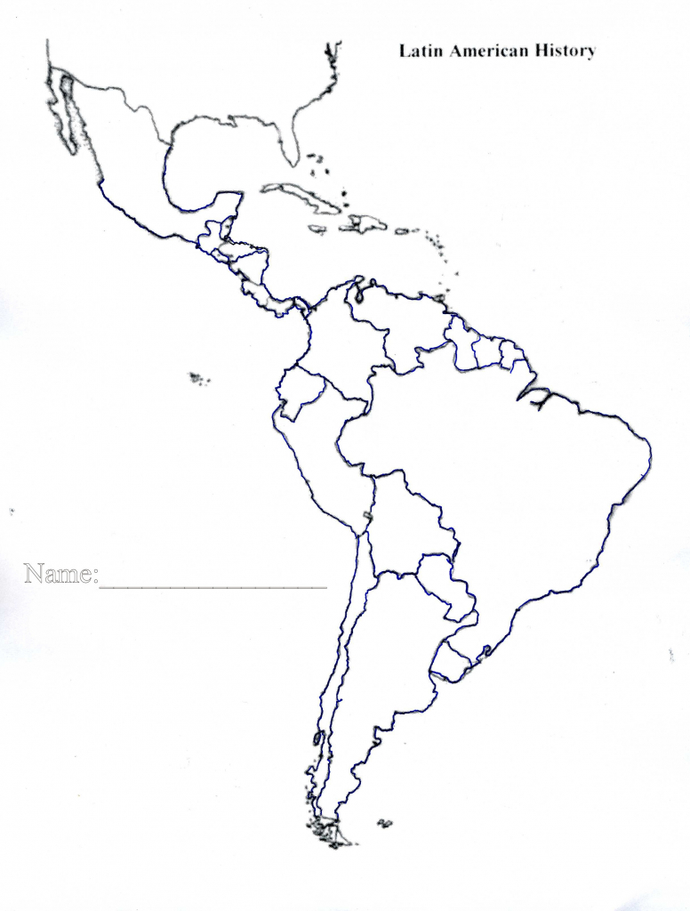 Blank Map Of Central And South America Printable Printable Maps