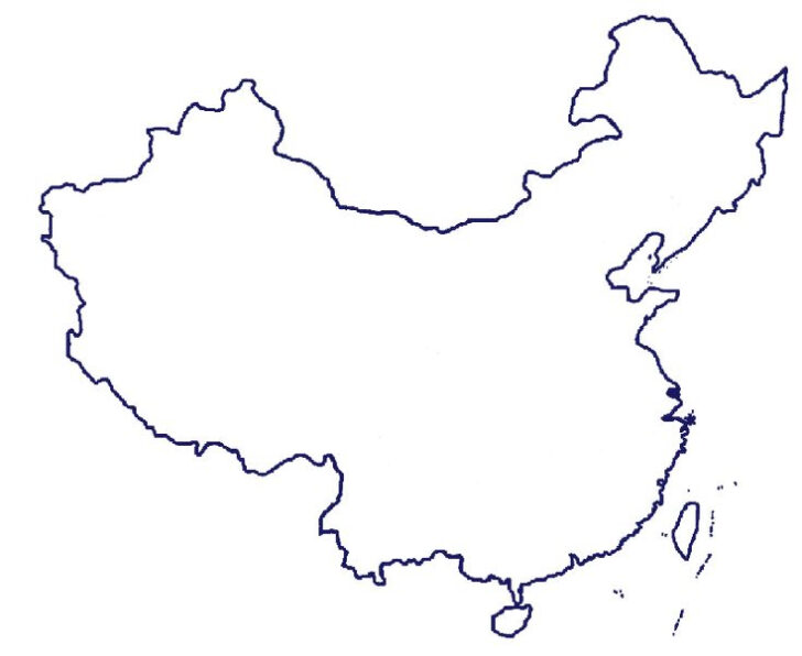 Outline Map Of China Printable