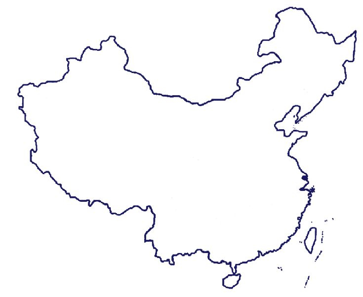 Blank Map Of China China Blank Map China Outline Map China Map 