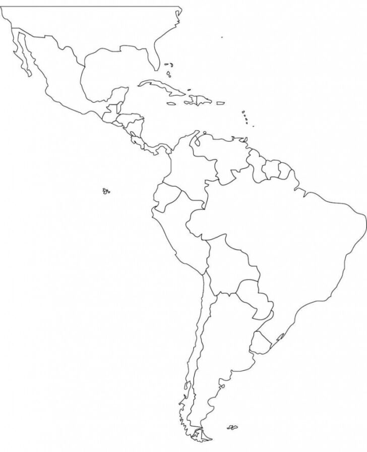 Blank Map Of Latin America Printable Free Printable Maps Adams