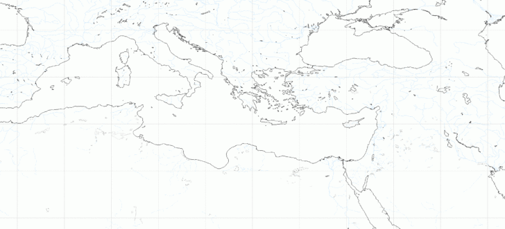 Blank Map Of Mediterranean Area