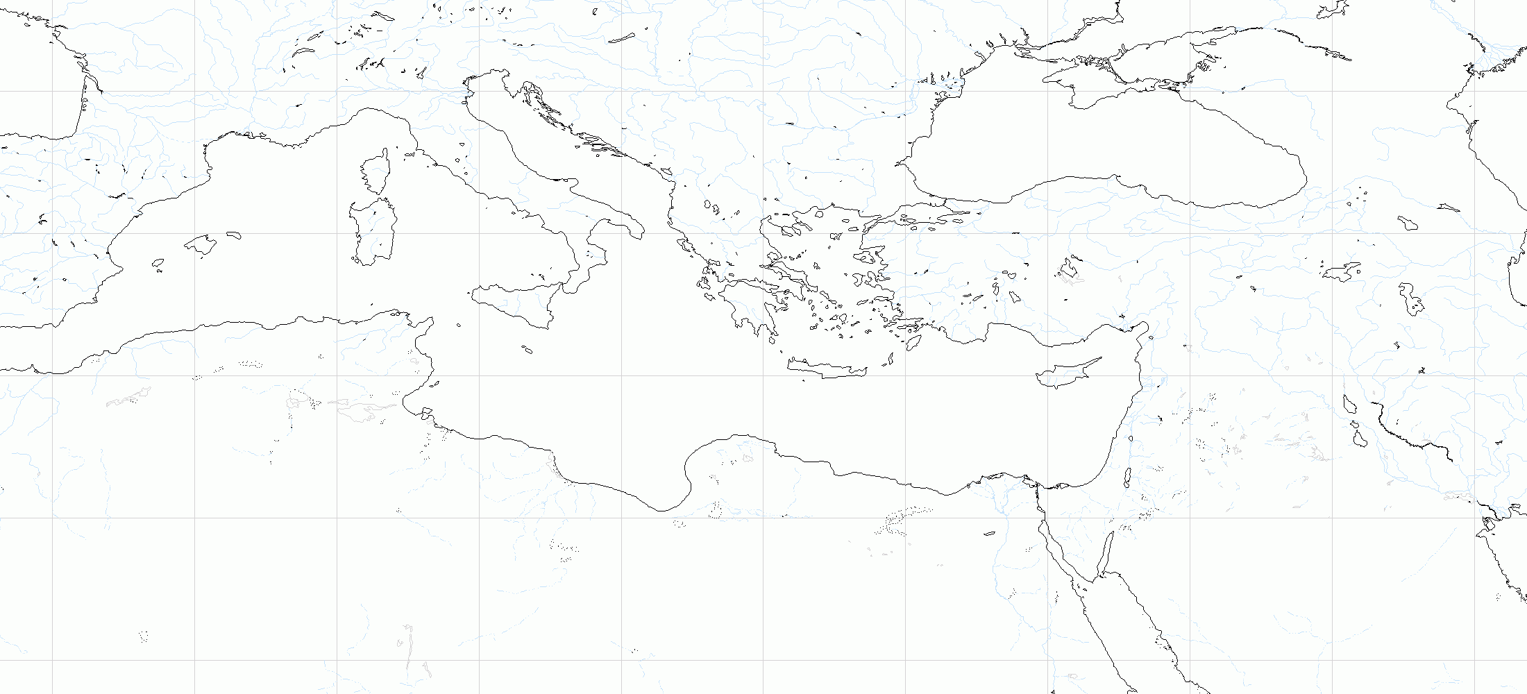 Blank Map Of The Mediterranean