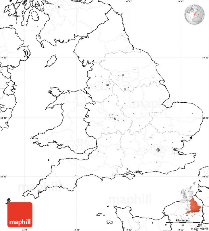 Printable Blank Map Of England To Label