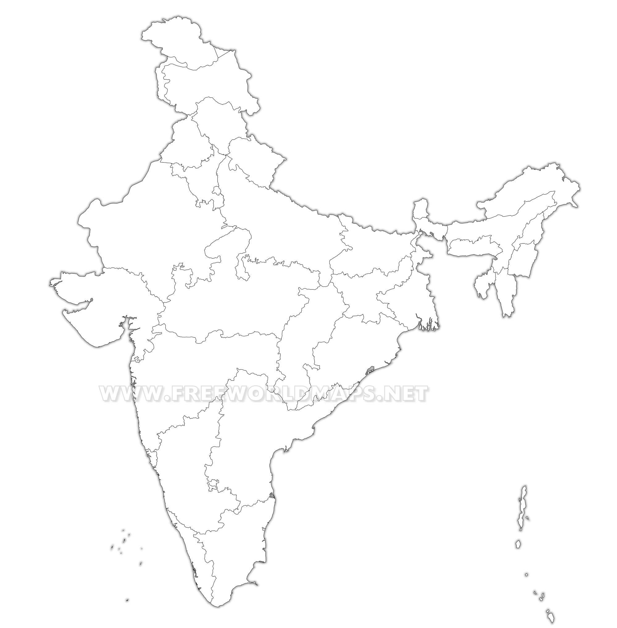 Blank Political Map Of India 2020 Printable Calendar Posters Images 