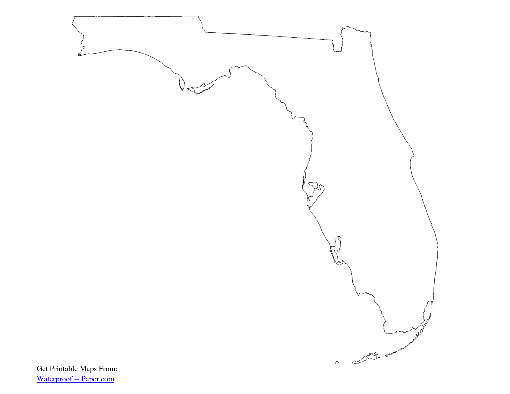 Blank Printable Florida Maps Map Of Florida Florida Outline Florida 