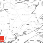 Blank Simple Map Of New Brunswick