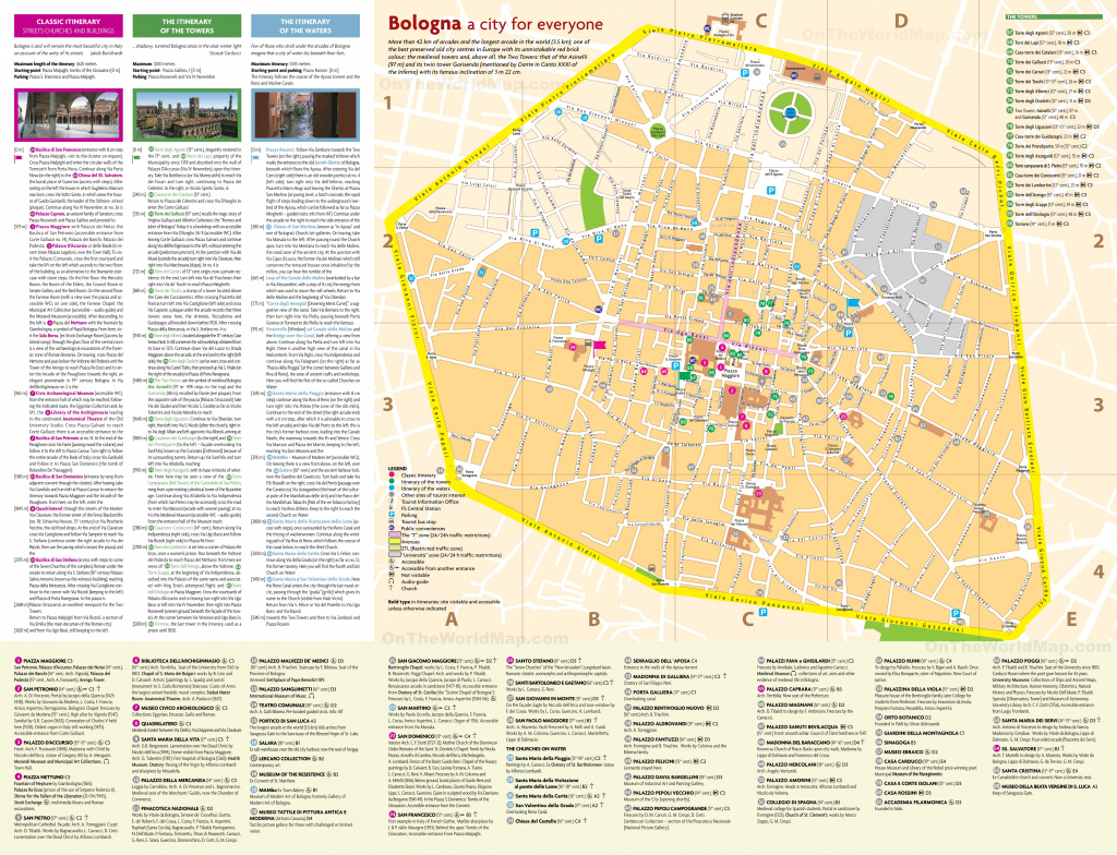 Bologna Tourist Map Printable Printable Maps