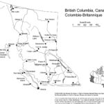 British Columbia Canada Province State Printable Blank Map Names