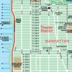 Broadway Theater District Map New York City Nyc Map New York City