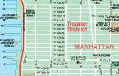 Broadway Theater District Map New York City Nyc Map New York City