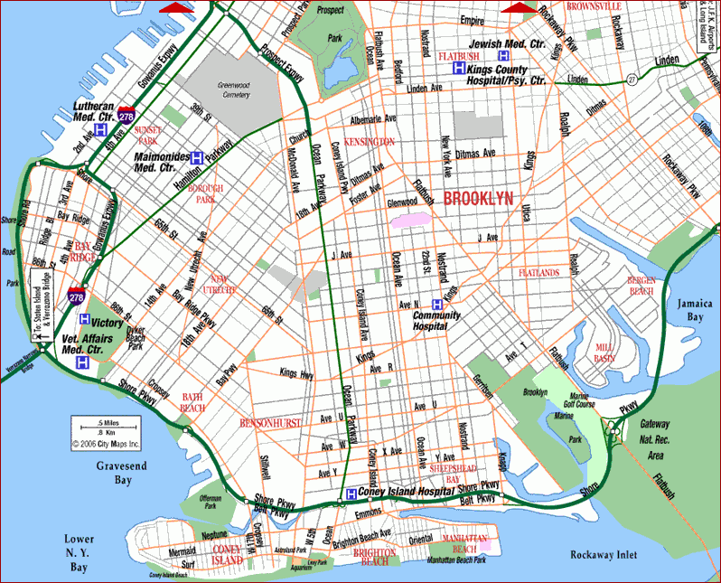 Brooklyn New York Map Neighborhoods ToursMaps