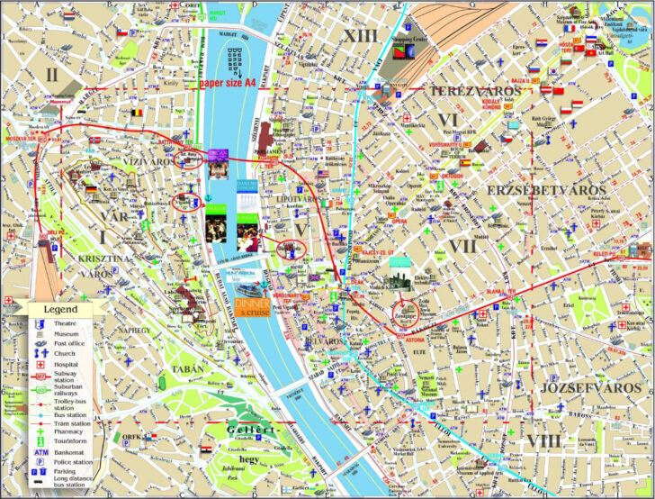 Budapest Tourist Map Printable Pdf