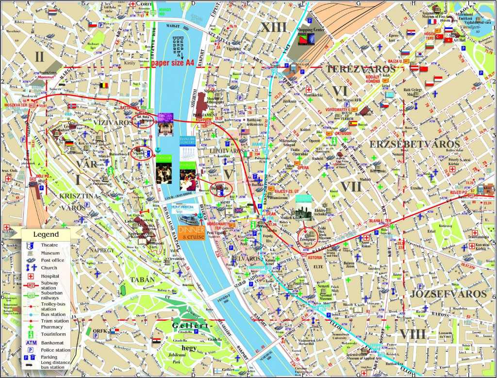 Budapest Attractions Map Pdf Free Printable Tourist Map Budapest In 