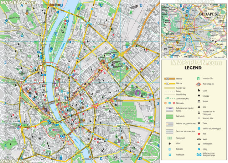 Budapest Tourist Map Printable