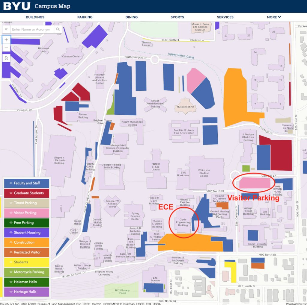 Byu Campus Map Printable Adams Printable Map