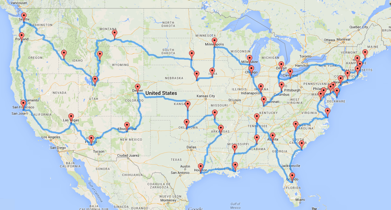 Printable Road Trip Maps Adams Printable Map