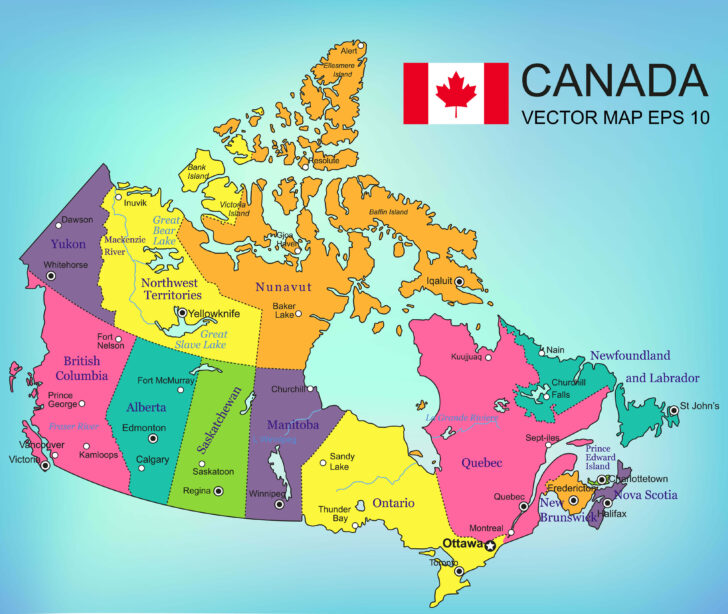 Label Map Of Canada