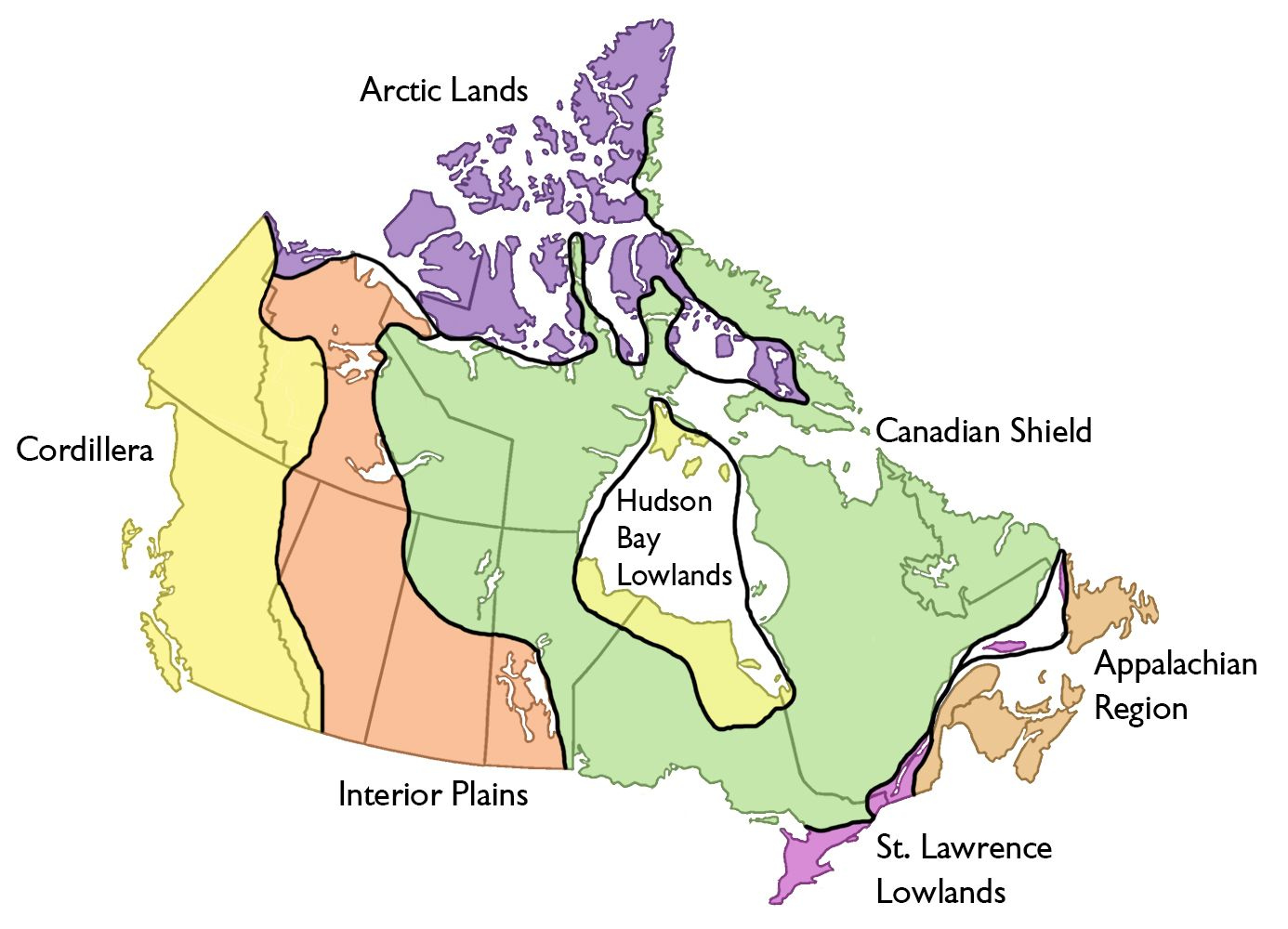 Canada May Be Divided Into Seven Physiographic Regions Arctic Lands 