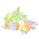 Canada Printable PDF And Editable Powerpoint Map With Provinces