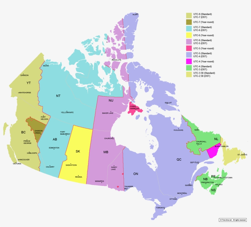 Canada Time Zone Map Full Size 12 Printable Maps Map Of Canada 