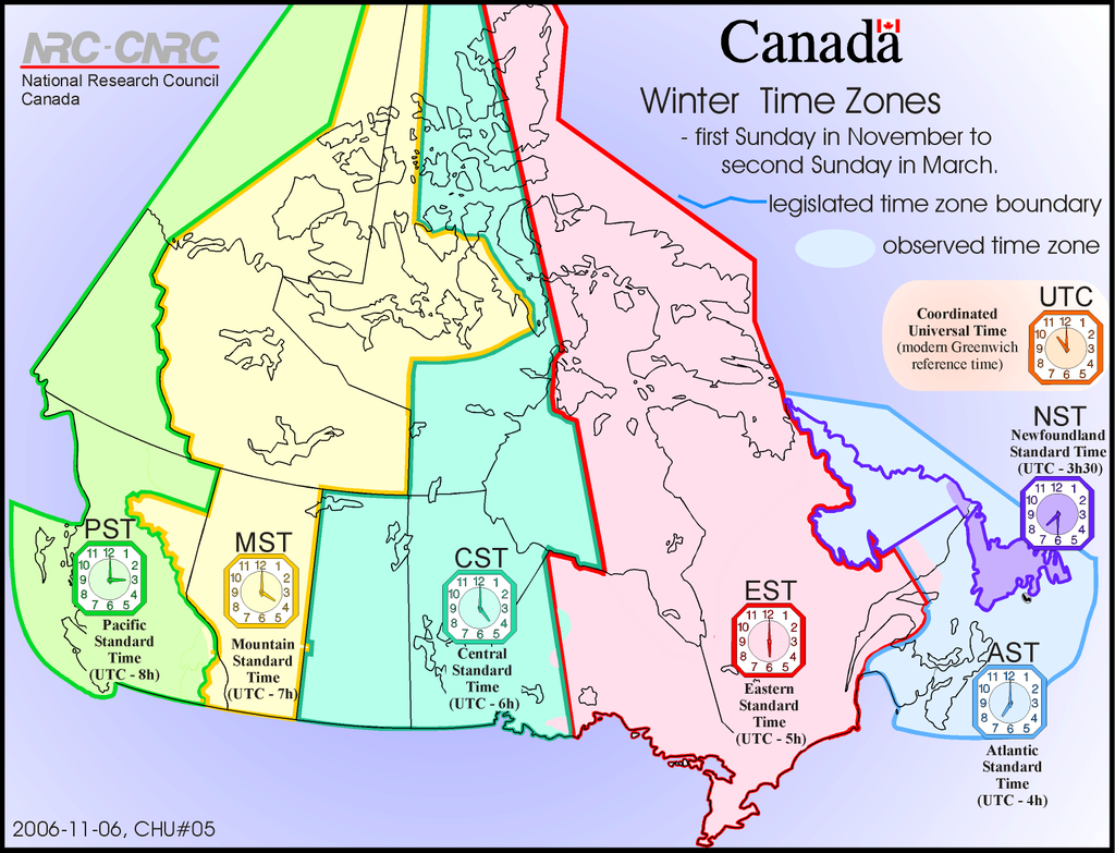 Canada Time Zone Map Printable Printable Maps