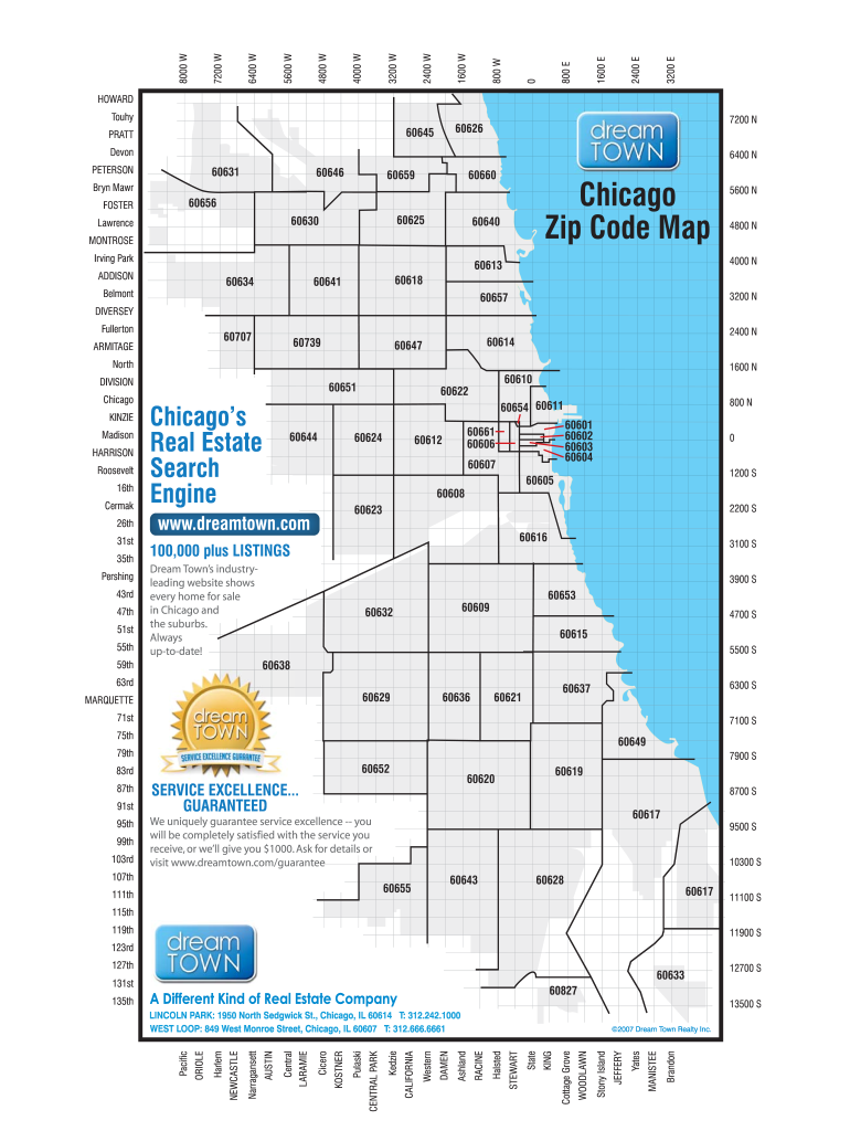 South Chicago Zip Codes Map