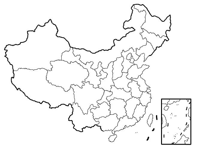 China Blank Map Blank Map Of China China Travel Map China Map Map 