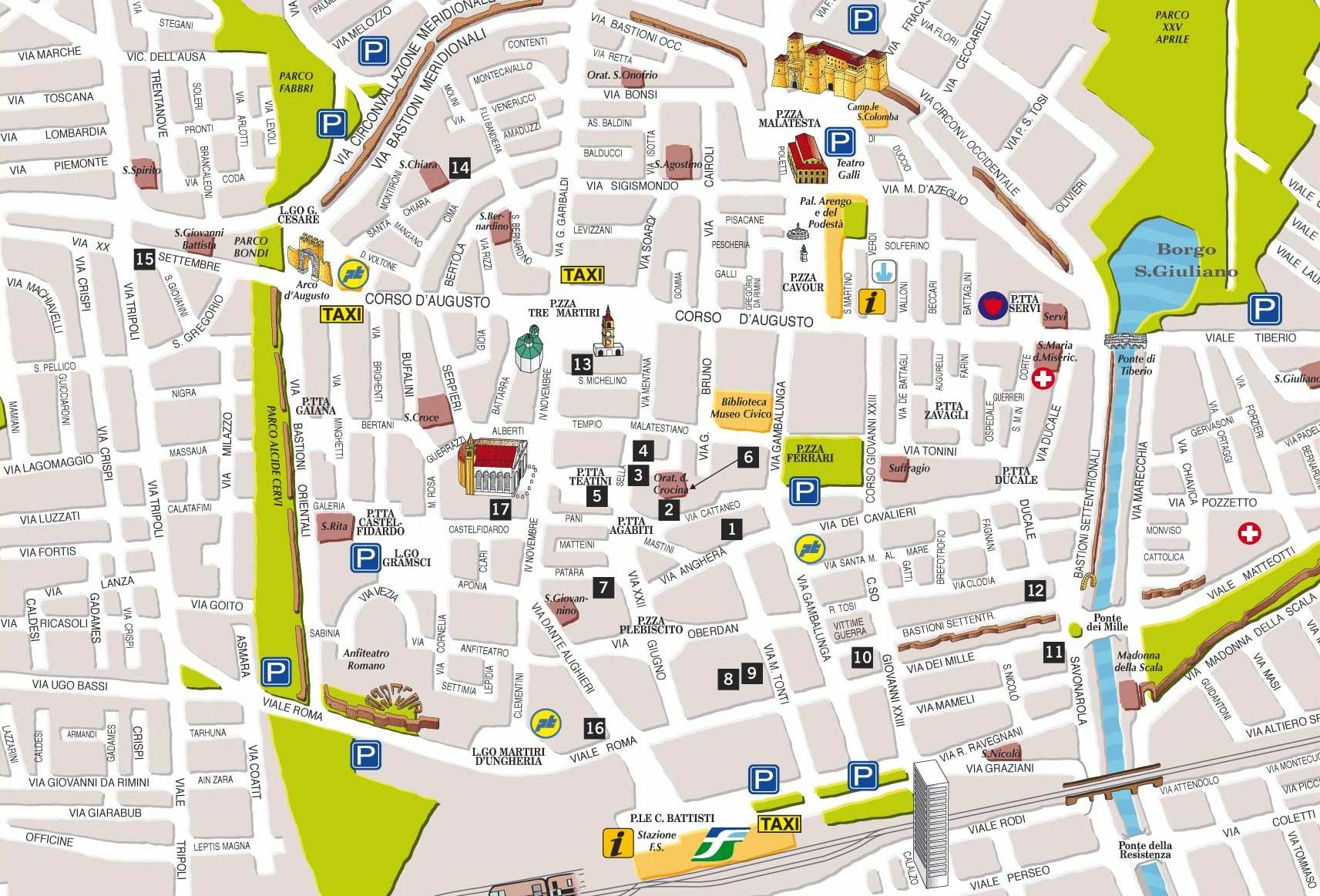 City Center Map Bologna Mapsof