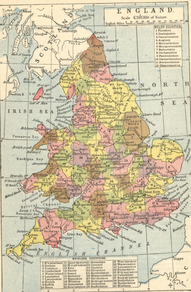 Printable Map Of Wales And England