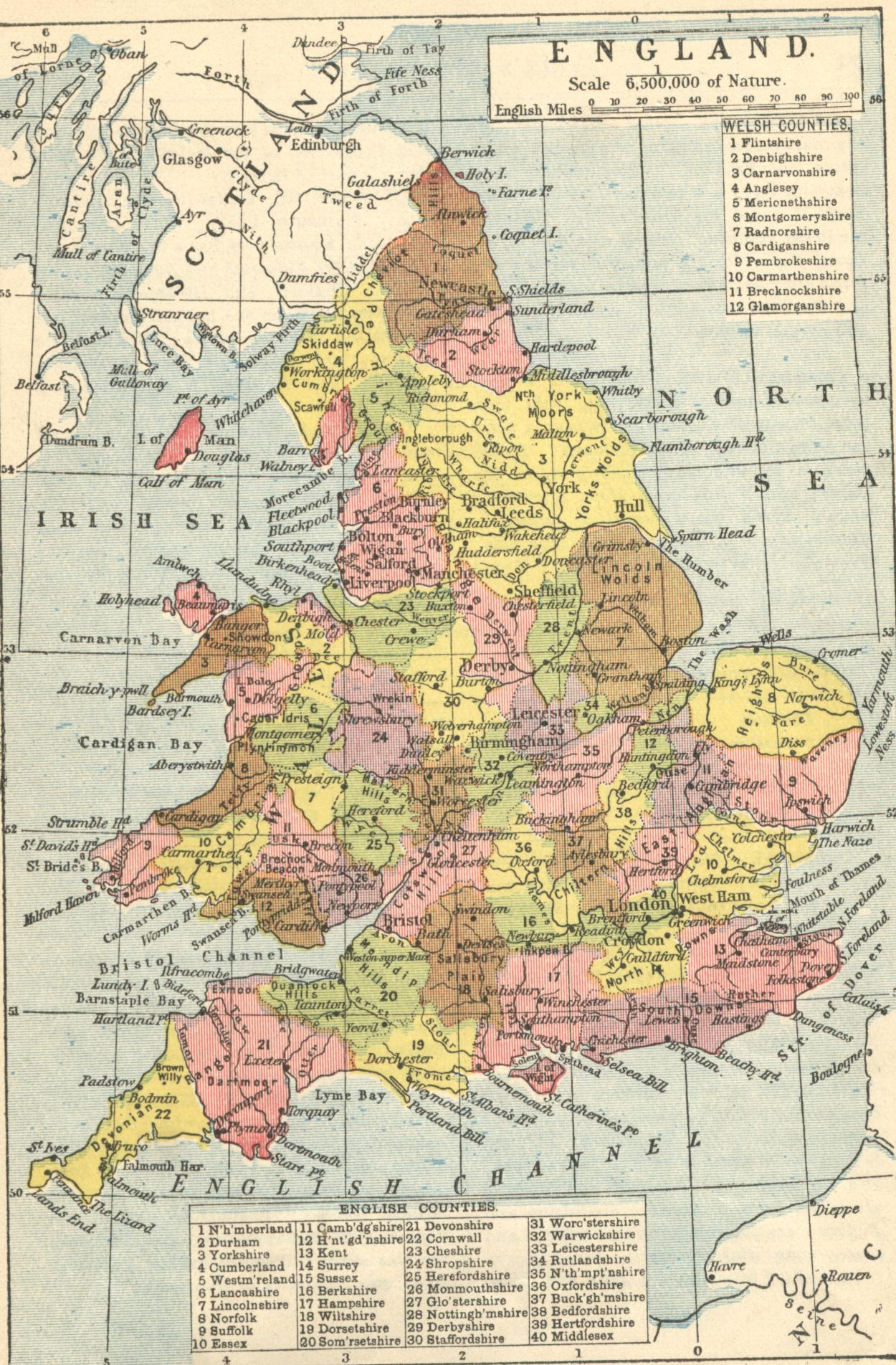 City Map Of England And Wales