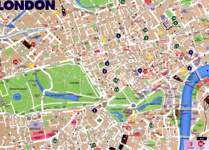 Central London Street Map Printable