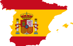 Clipart Spain Map Flag