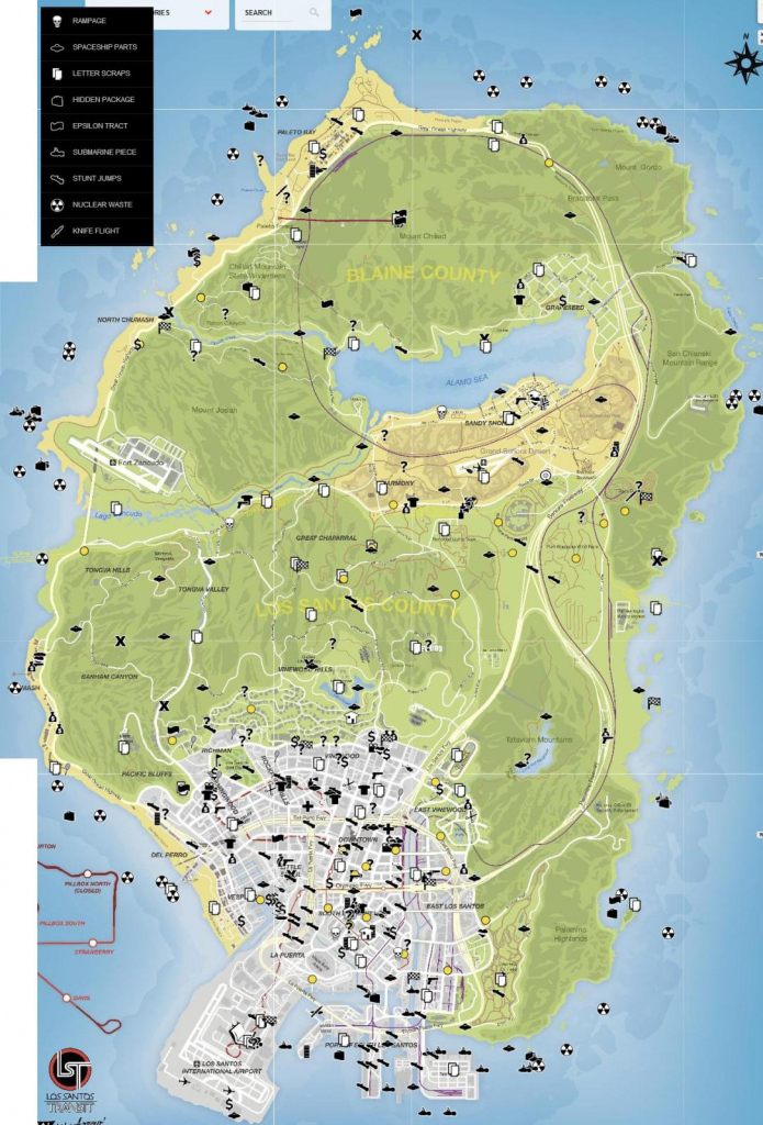 Collectibles Map Detailed Format Gta V Gtaforums Throughout Gta 5 