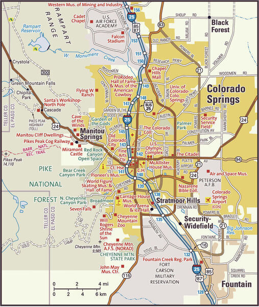 Printable Map Of Colorado Springs Adams Printable Map