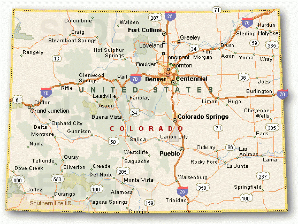 Colorado State Map With Counties And Cities Printable Map