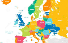 colorful vector map of europe stock vector illustration of Colorful Vector Map Of Europe Stock Vector Illustration Of