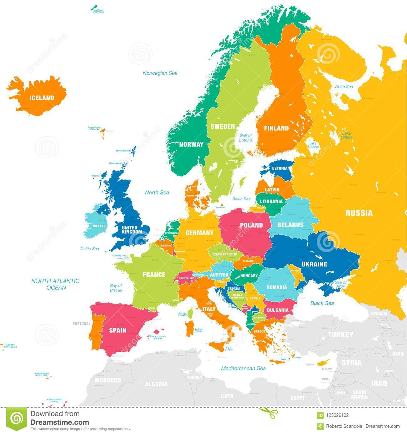 Printable Map Of Europe With Capitals | Adams Printable Map