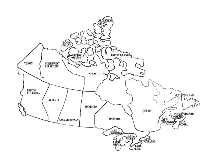 Free Printable Map Of Canada