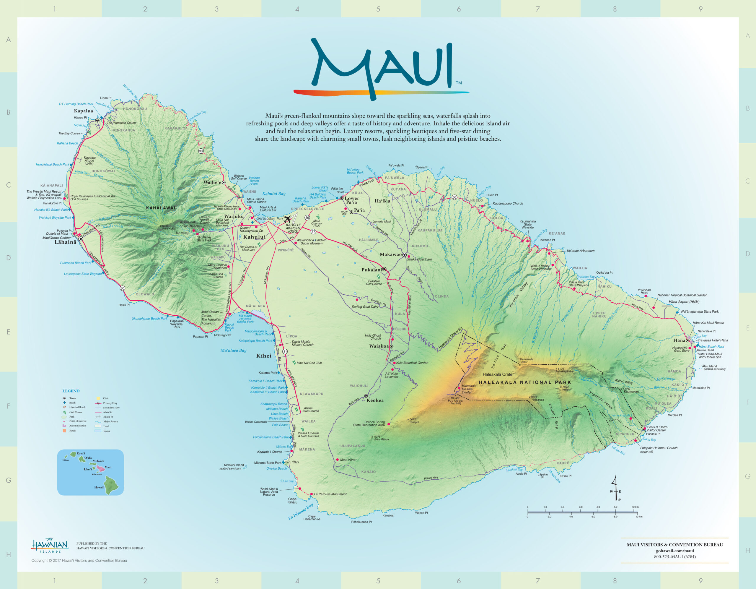 Comprehensive Printable Maps Of Maui Kaylee Blog